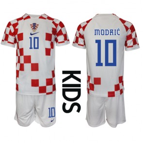 Hrvatska Luka Modric #10 Domaci Dres za Dječji SP 2022 Kratak Rukavima (+ kratke hlače)